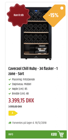 Cavecool Chill Ruby i begrænset mængde. Fra Wineandbarrels' Black Friday-kampagne 2018.